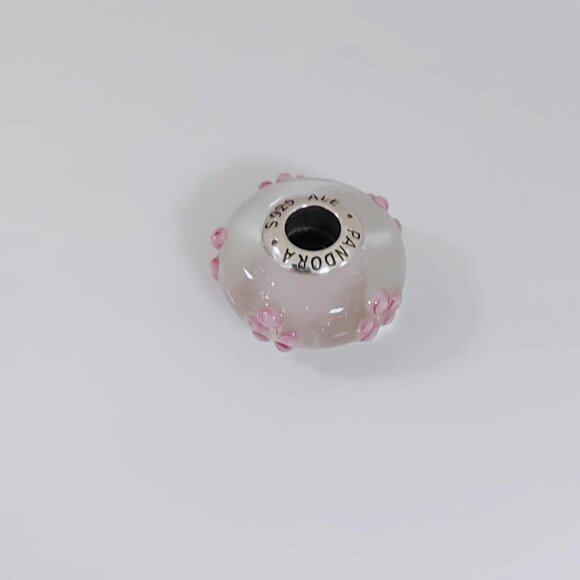 Pandora Pink Flower Murano Glass Charm Bead with box - Picture 4 of 4